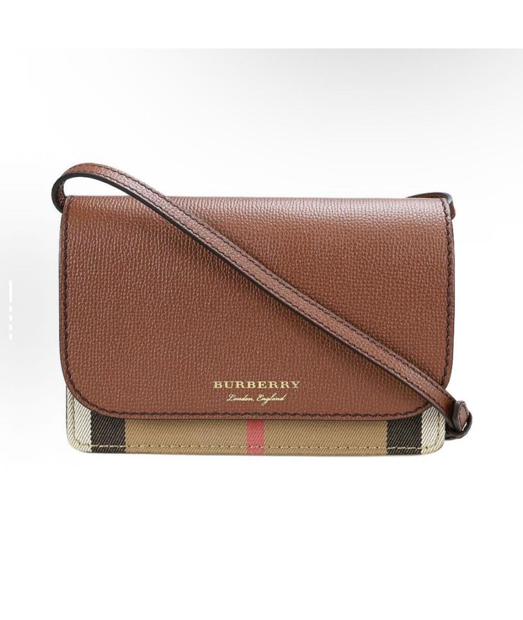 BURBERRY Бежевая кожаная сумка через плечо, фото 7
