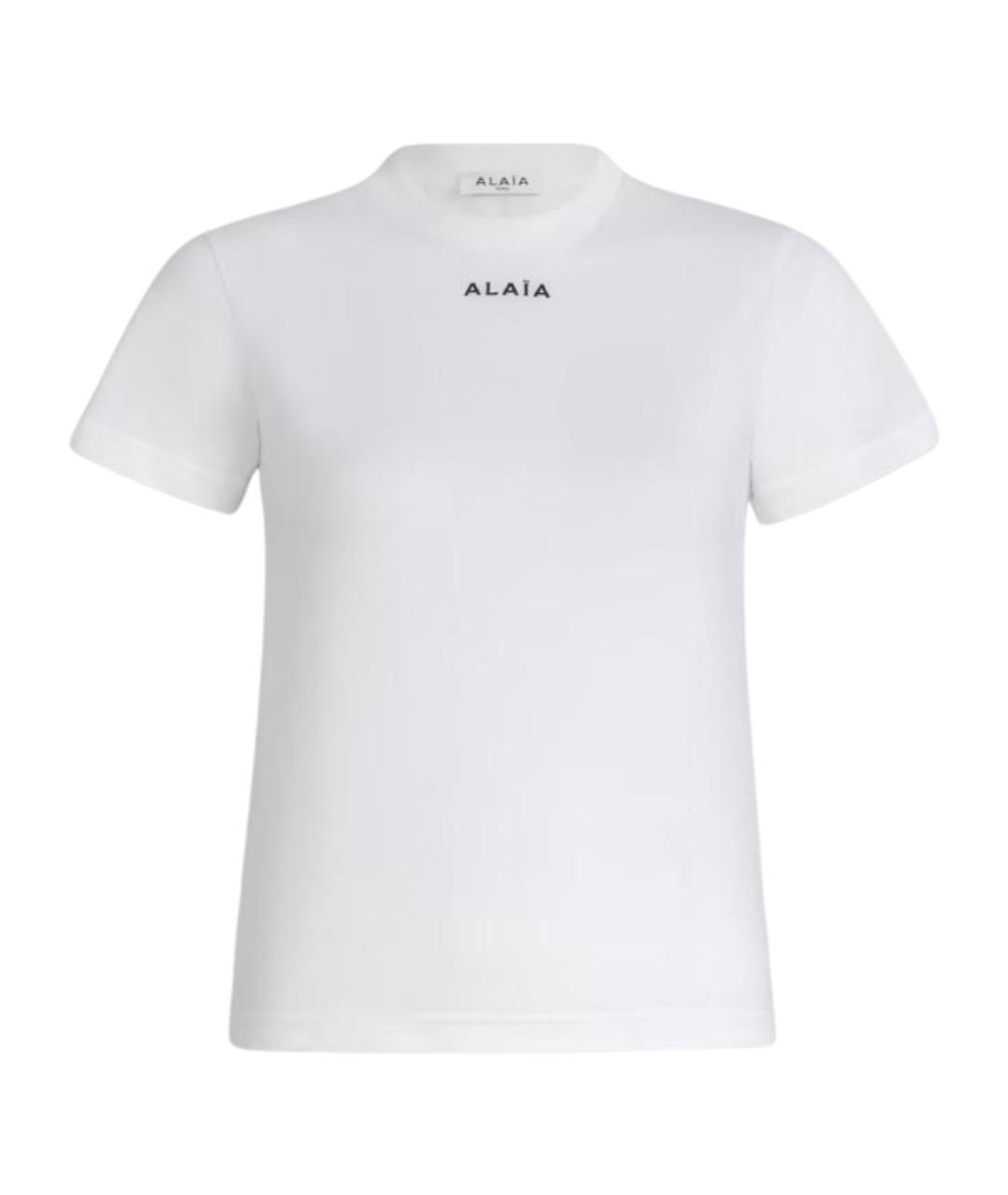 ALAIA Белая хлопковая футболка, фото 4