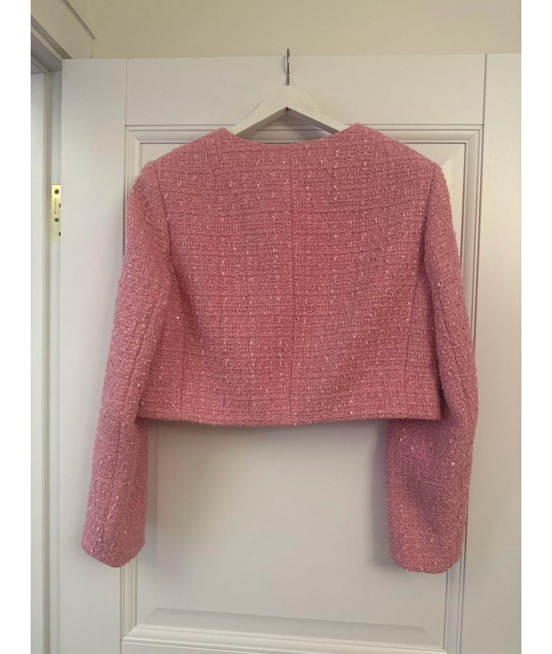 12 STOREEZ Розовый твидовый жакет/пиджак, фото 2