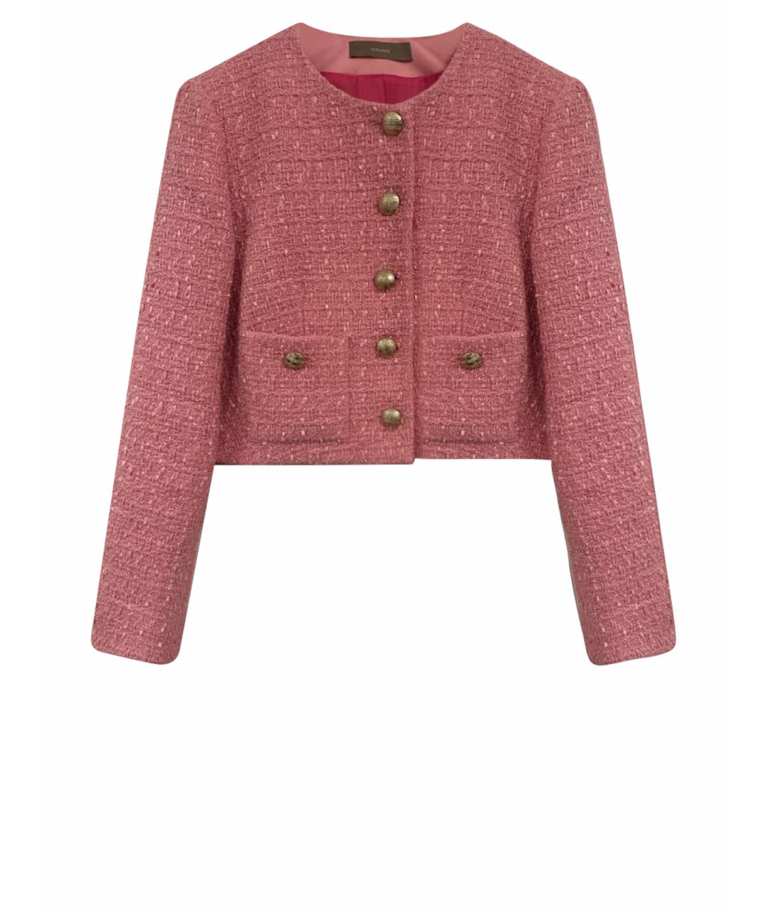 12 STOREEZ Розовый твидовый жакет/пиджак, фото 1
