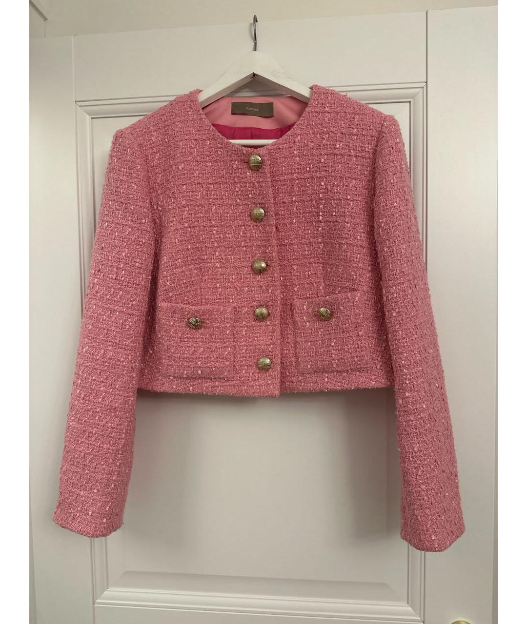 12 STOREEZ Розовый твидовый жакет/пиджак, фото 8