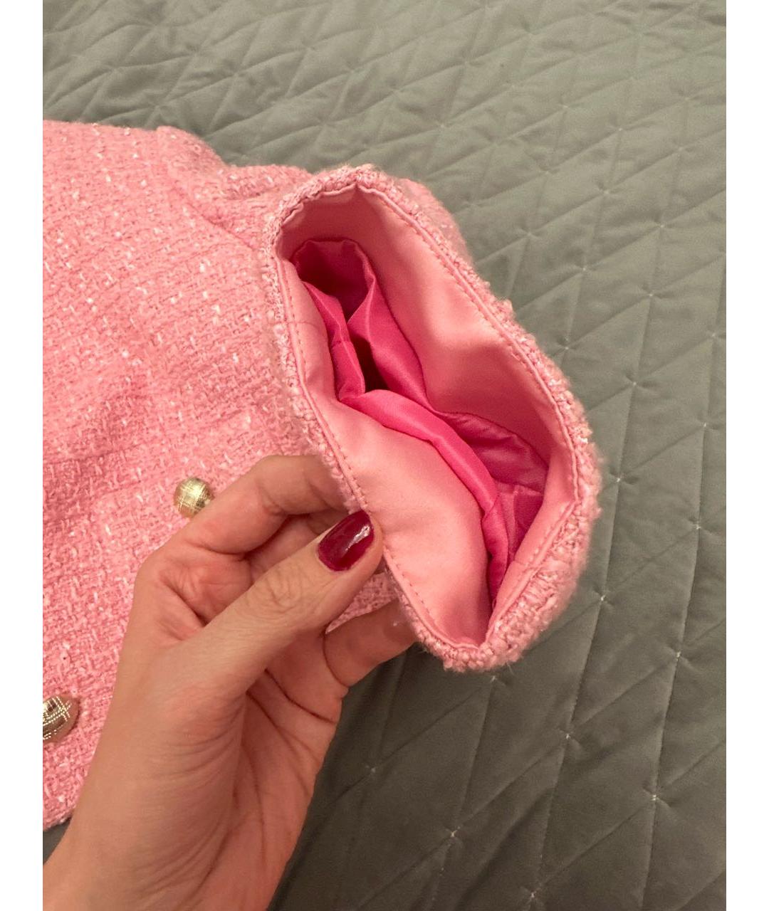 12 STOREEZ Розовый твидовый жакет/пиджак, фото 5