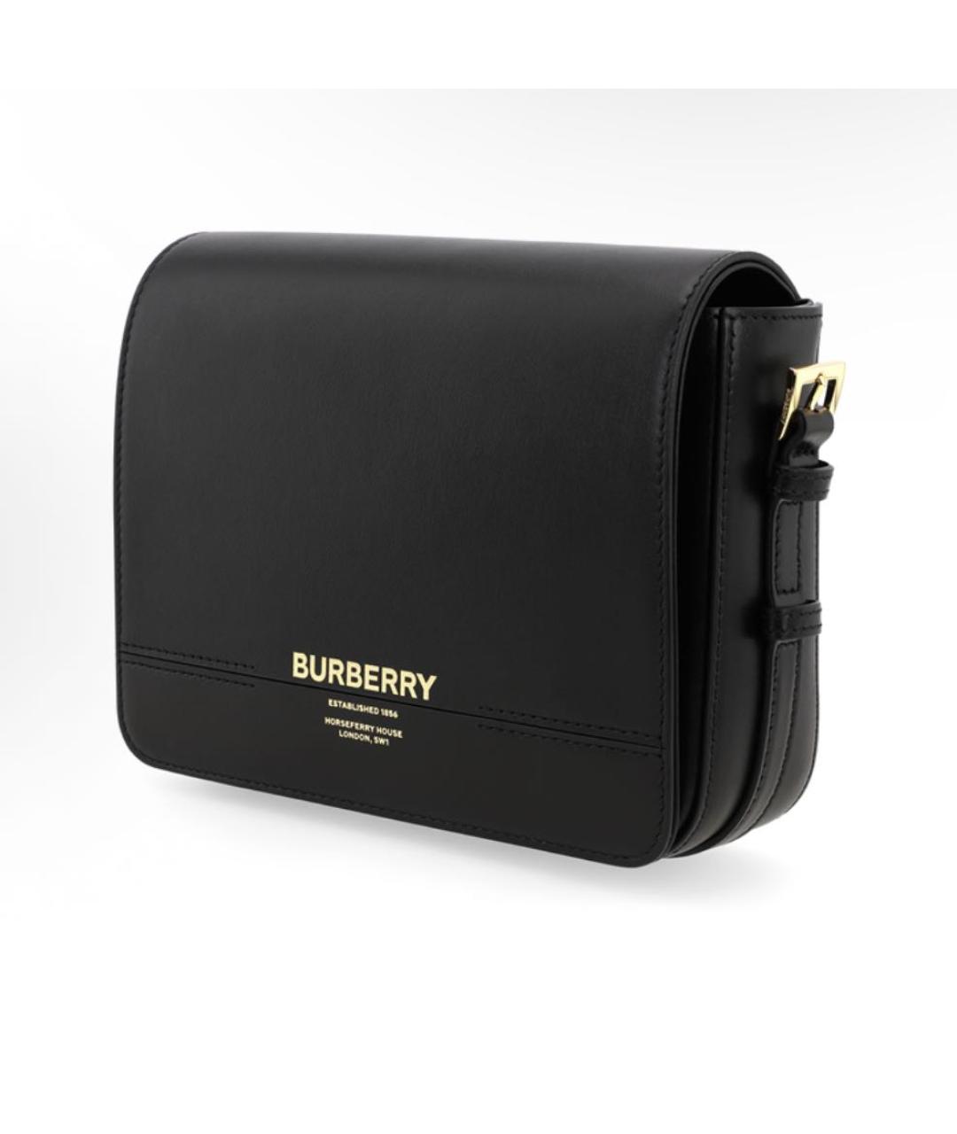 BURBERRY Черная кожаная сумка через плечо, фото 3