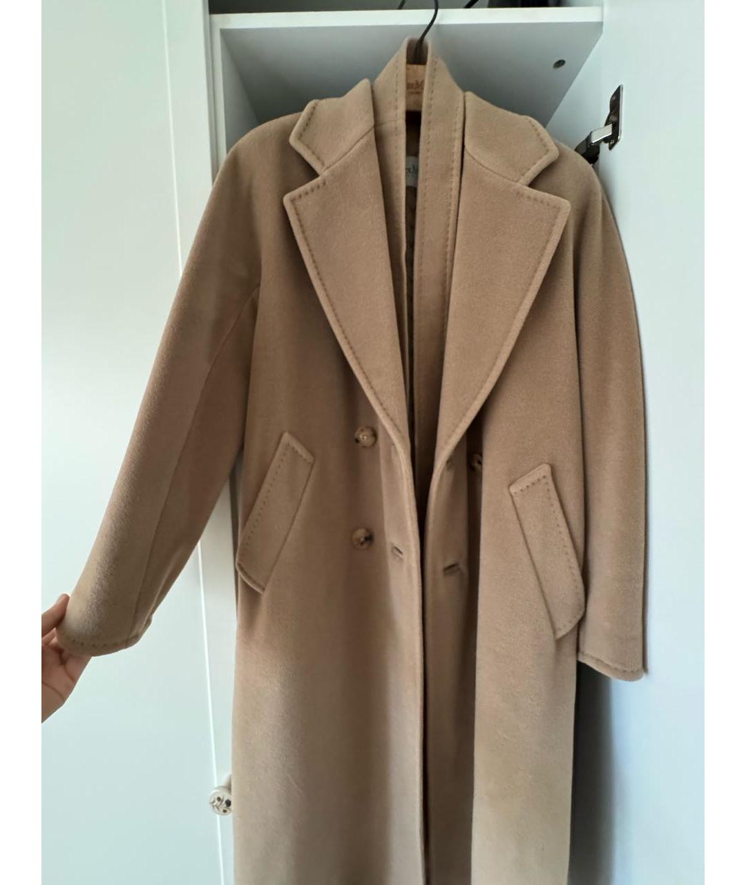 MAX MARA Бежевое шерстяное пальто, фото 4