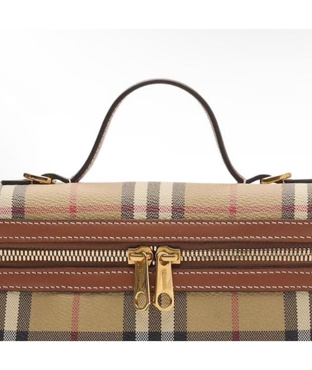 BURBERRY Бежевая сумка с короткими ручками, фото 5