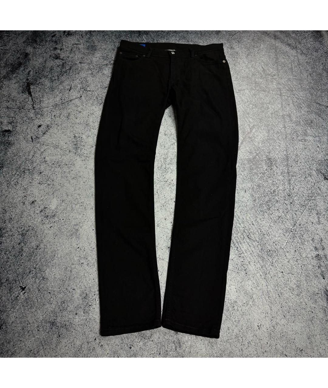 ACNE STUDIOS Черные хлопко-полиэстеровые прямые джинсы, фото 8