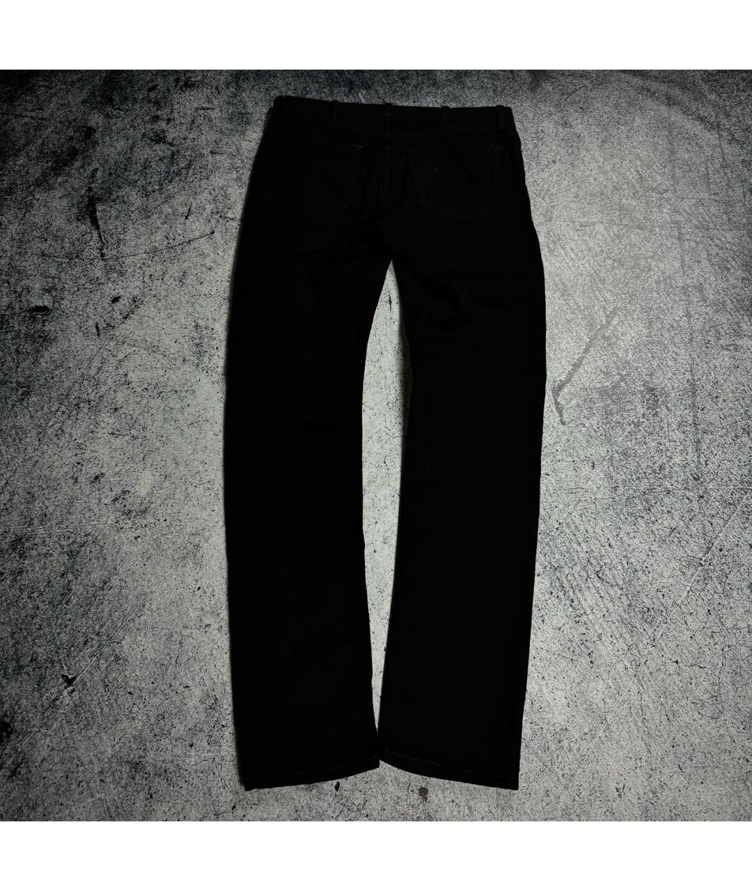 ACNE STUDIOS Черные хлопко-полиэстеровые прямые джинсы, фото 2