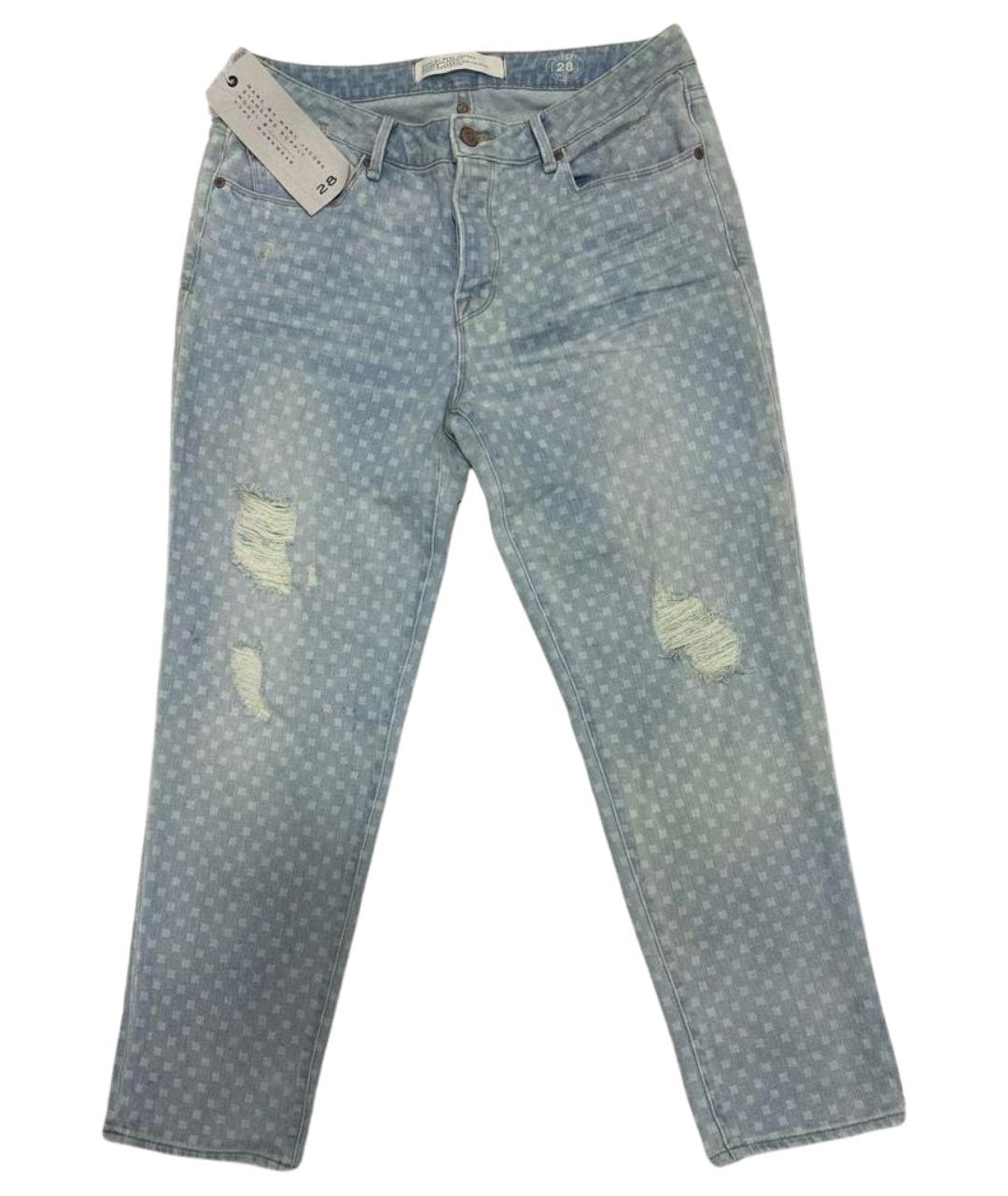 MARC BY MARC JACOBS Голубые хлопко-полиэстеровые джинсы слим, фото 1