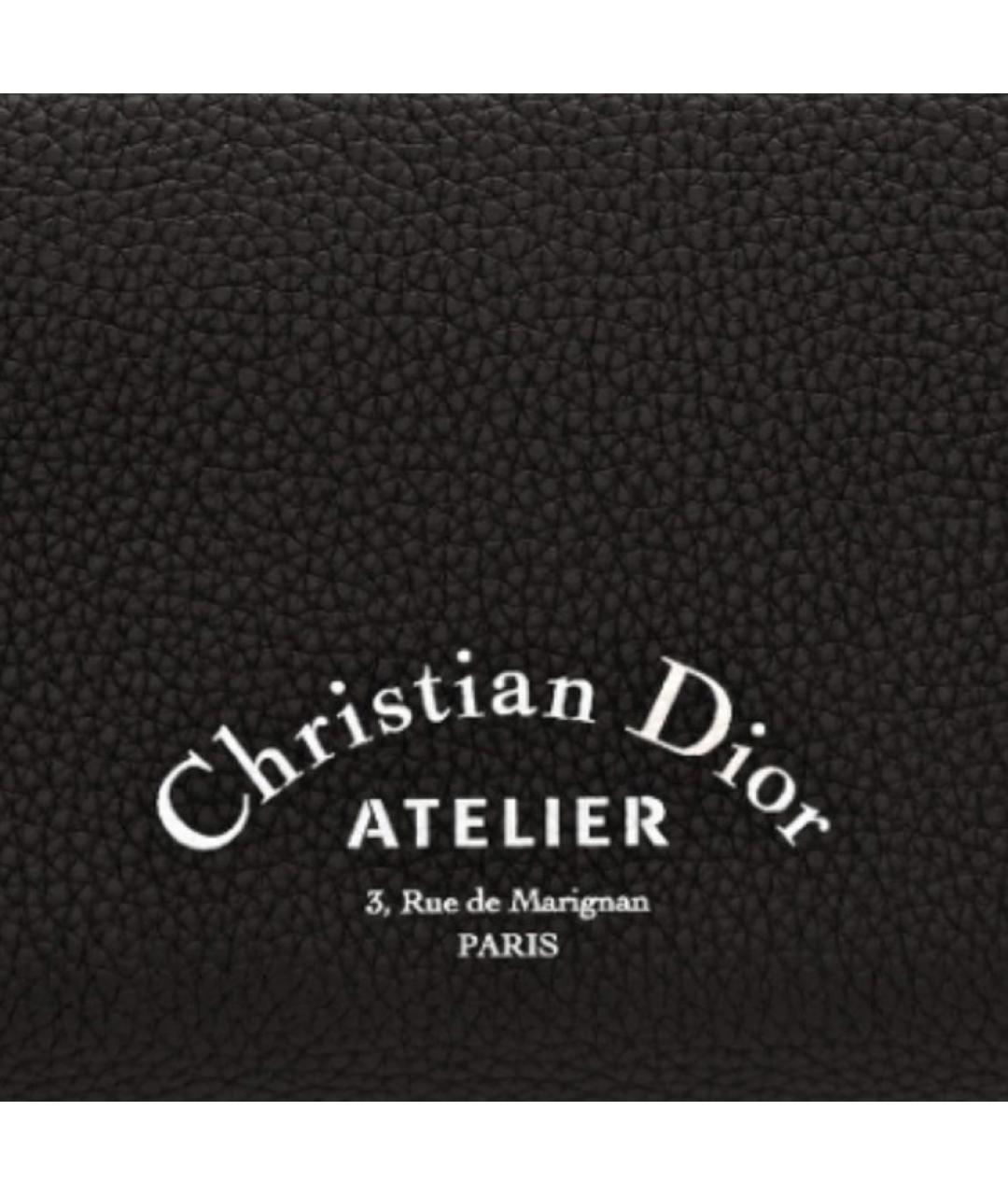 CHRISTIAN DIOR Черный кожаный кошелек, фото 4