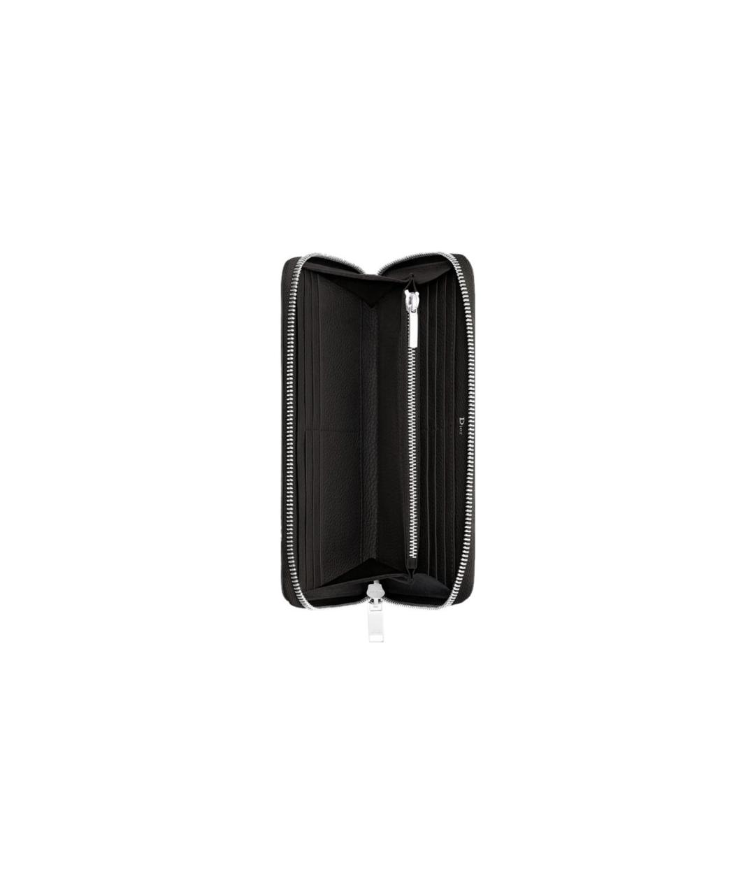 CHRISTIAN DIOR Черный кожаный кошелек, фото 3