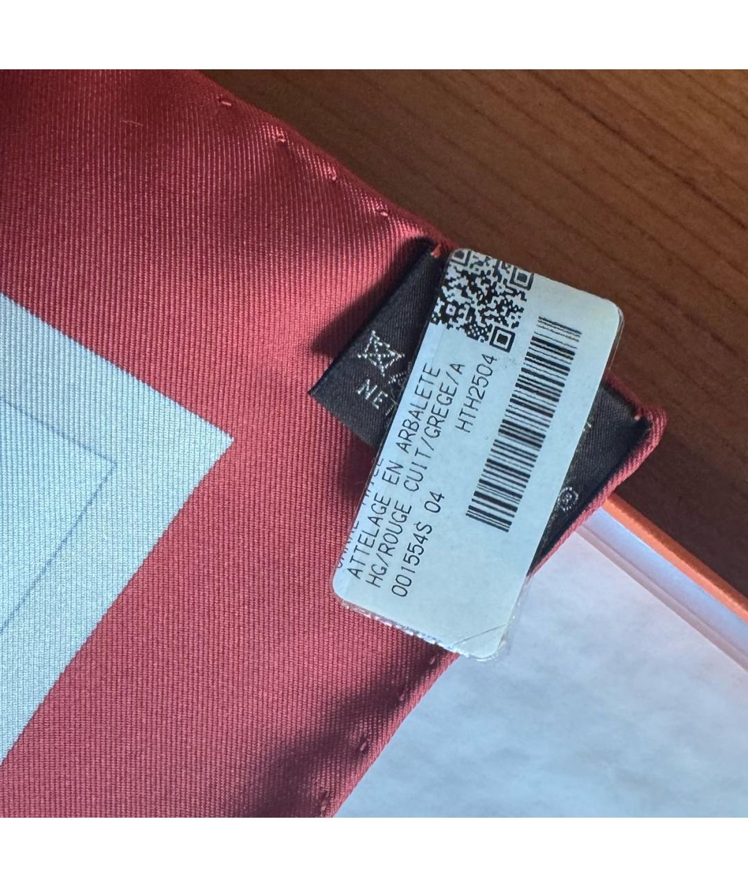 HERMES Бежевый шелковый платок, фото 3