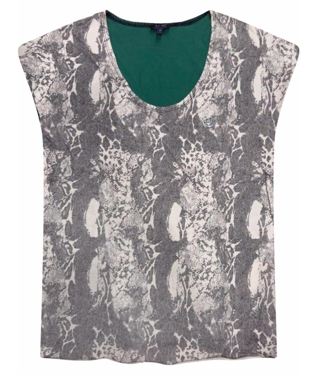 ARMANI JEANS Мульти хлопковая футболка, фото 1