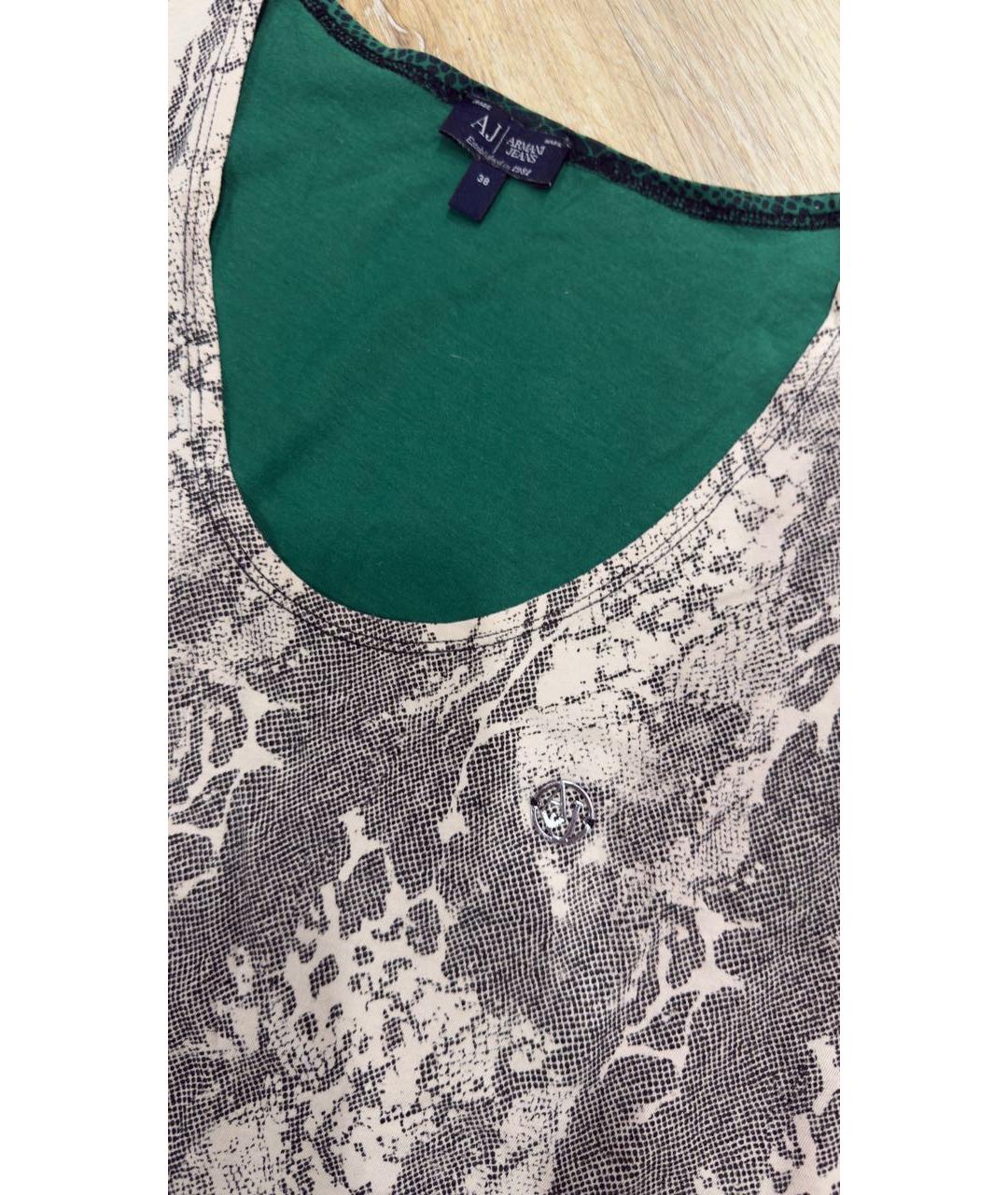 ARMANI JEANS Мульти хлопковая футболка, фото 3