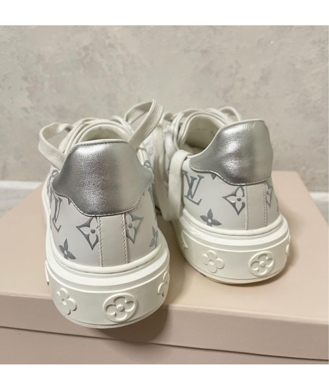 LOUIS VUITTON Белые кожаные кеды, фото 3