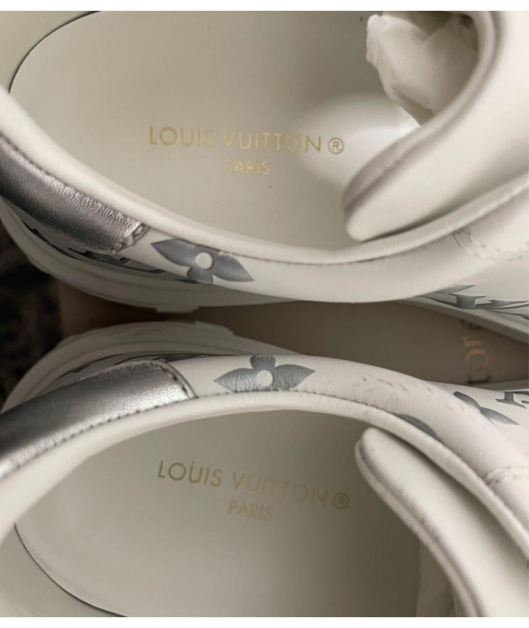 LOUIS VUITTON Белые кожаные кеды, фото 5