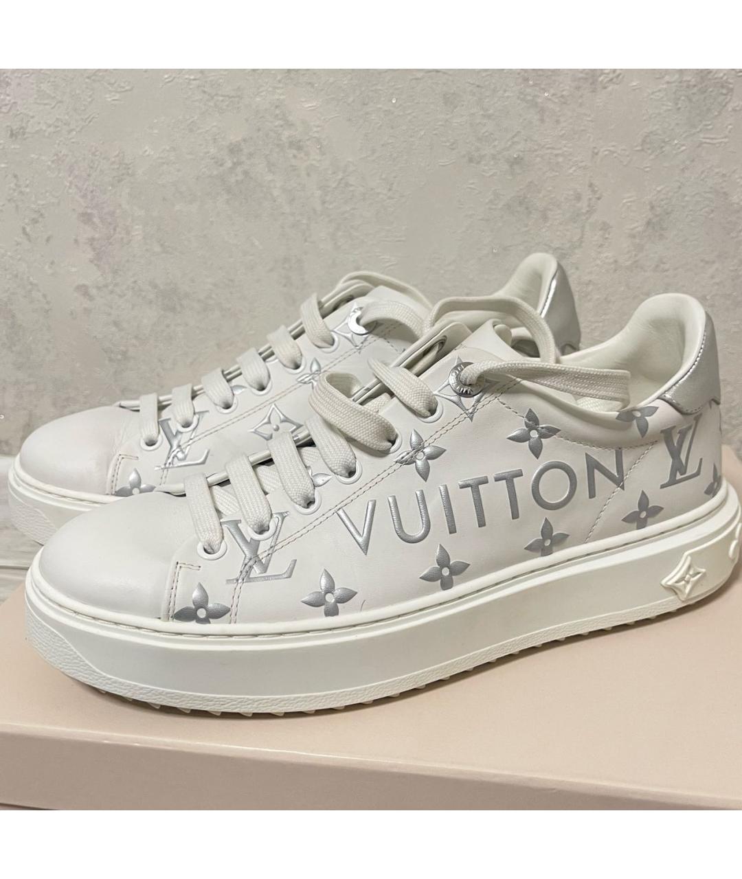 LOUIS VUITTON Белые кожаные кеды, фото 6