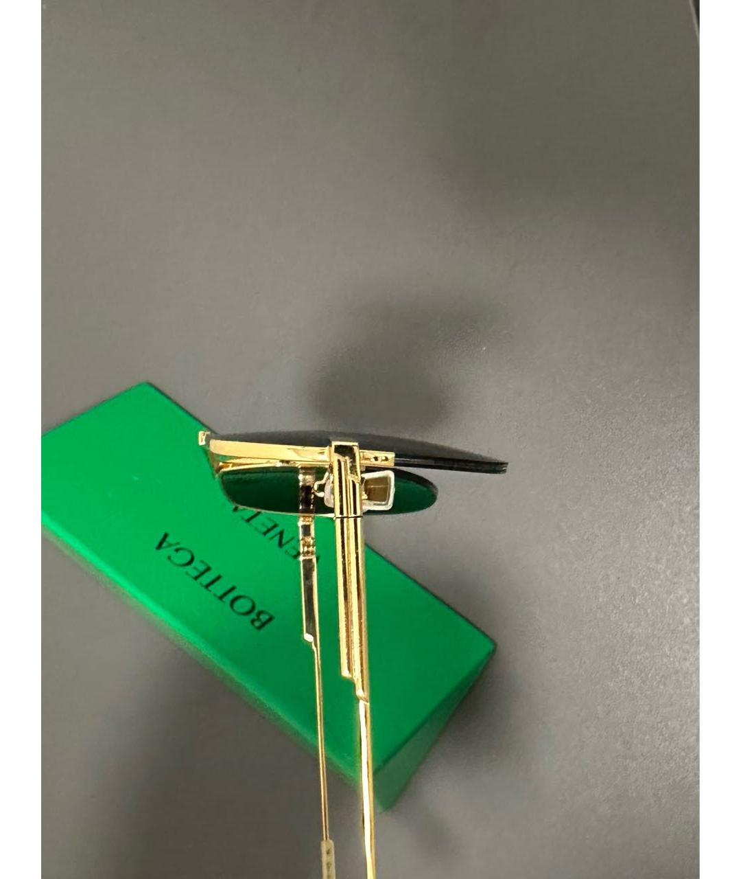 BOTTEGA VENETA Золотые металлические солнцезащитные очки, фото 5