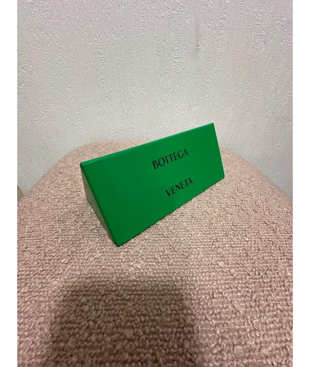 BOTTEGA VENETA Золотые металлические солнцезащитные очки, фото 4