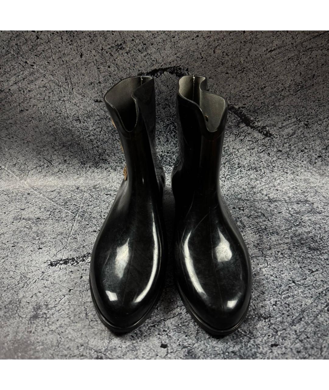VIVIENNE WESTWOOD Черные резиновые полусапоги, фото 2