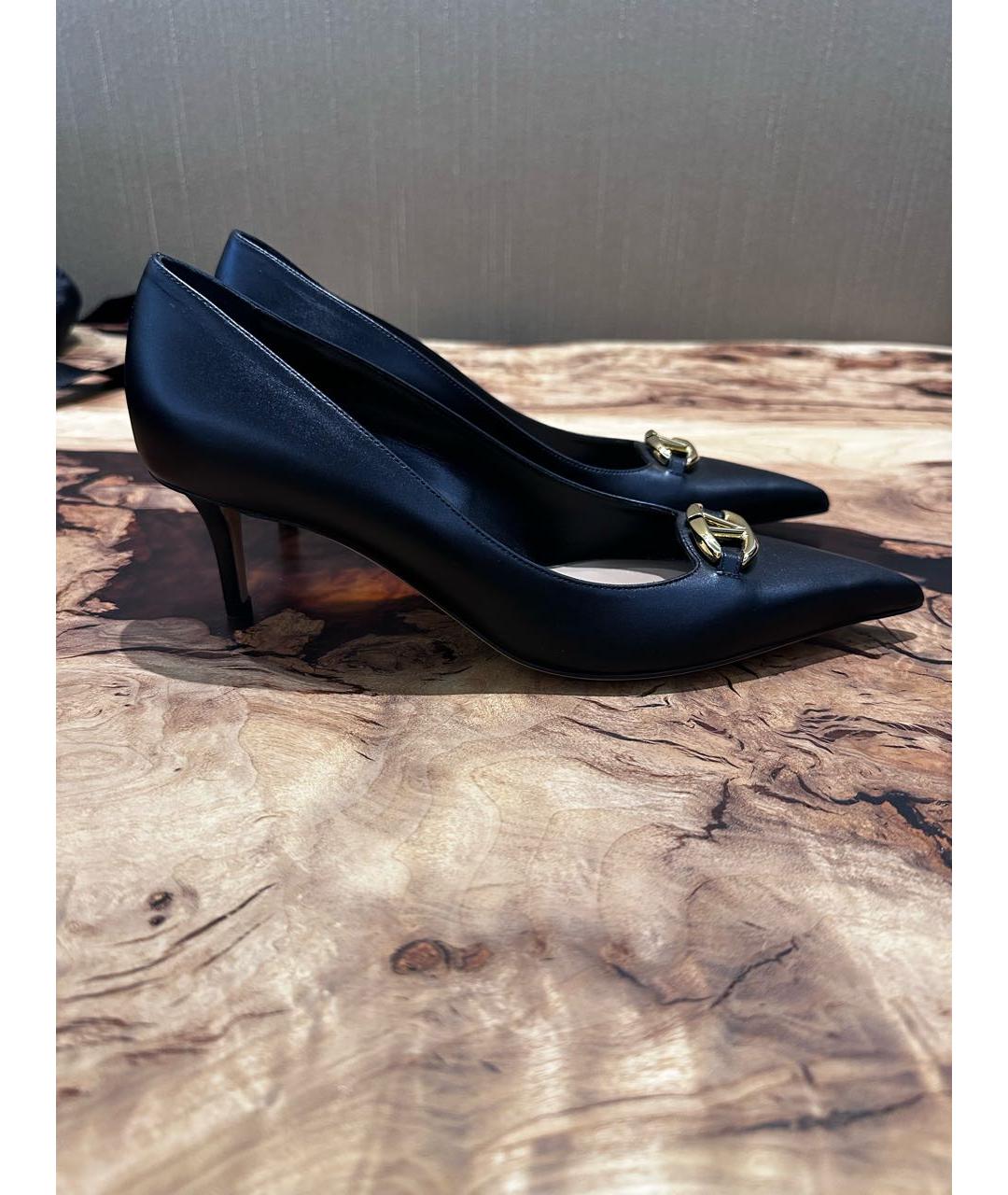 VALENTINO Черные кожаные туфли, фото 6