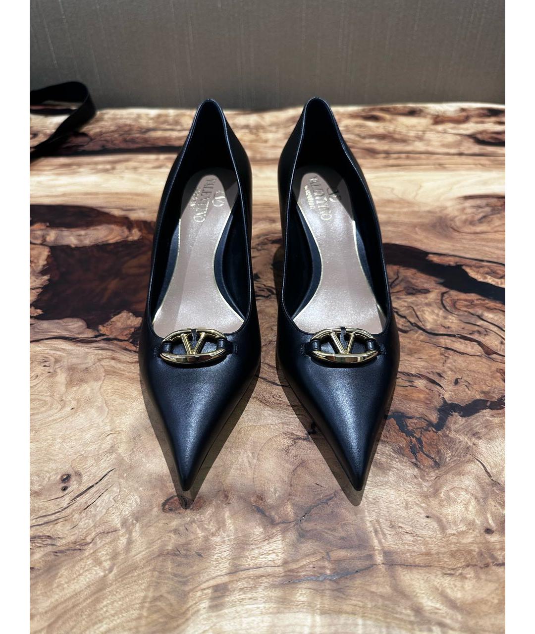 VALENTINO Черные кожаные туфли, фото 5