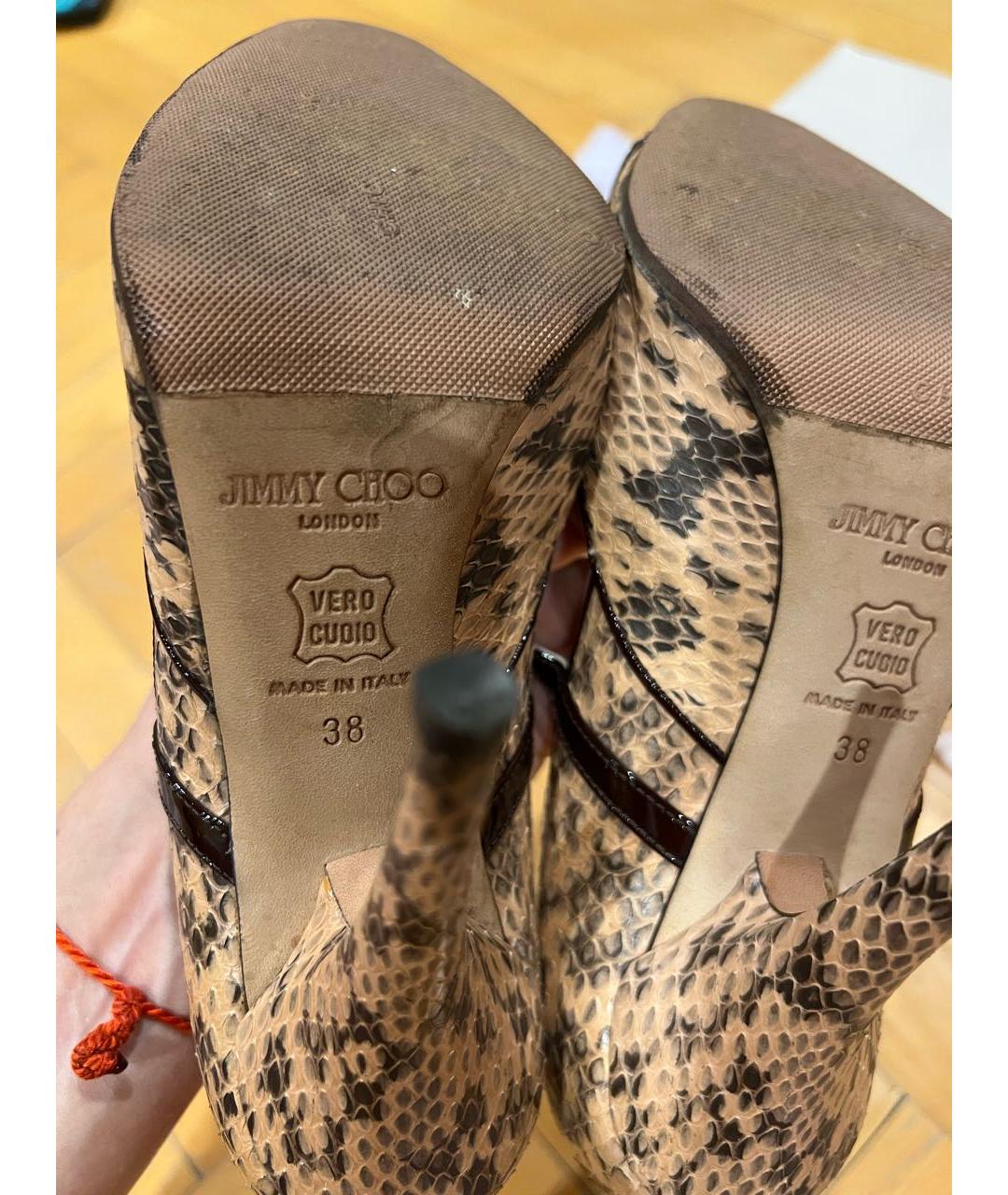JIMMY CHOO Коричневые кожаные туфли, фото 8