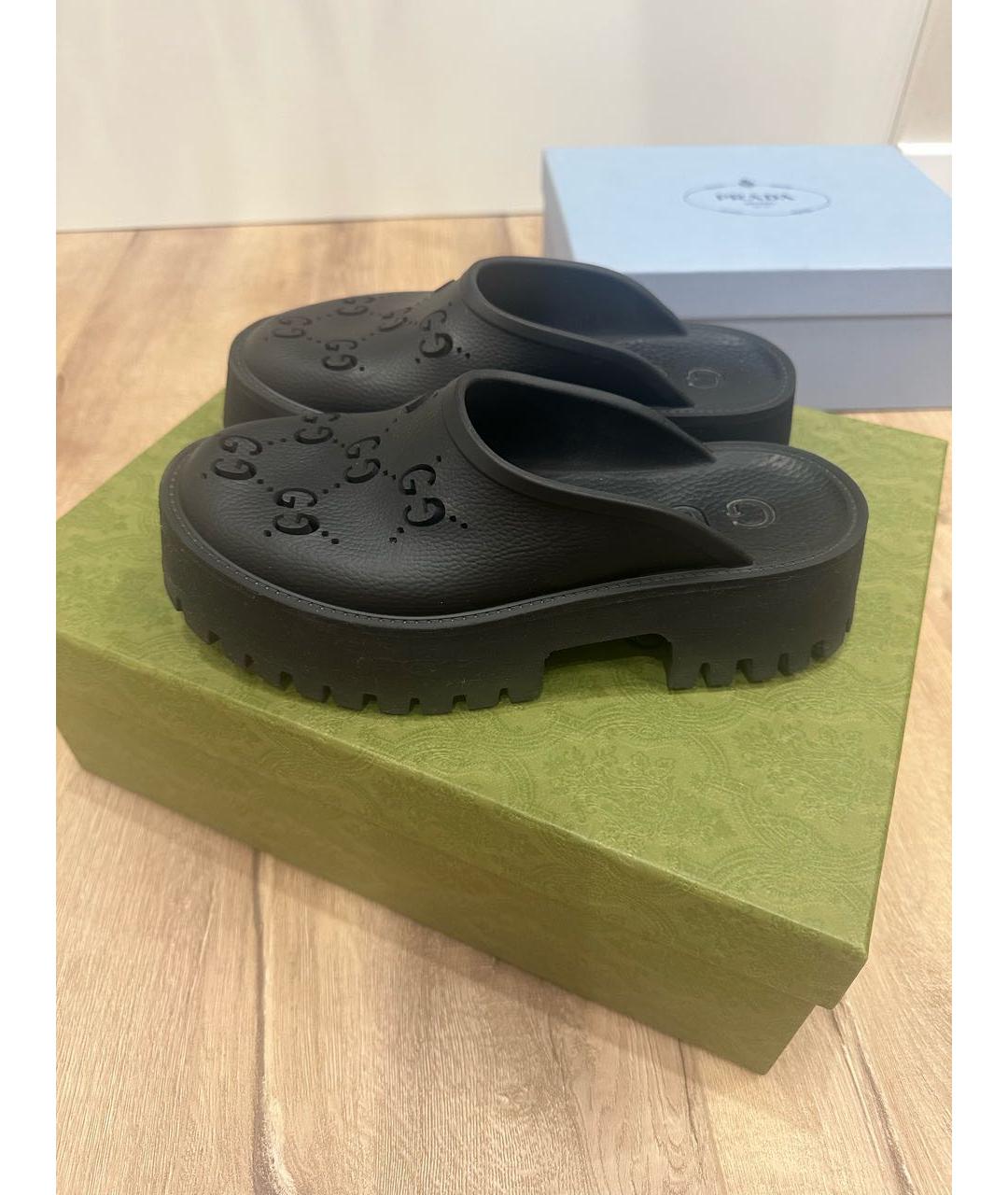 GUCCI Черные мюли, фото 9
