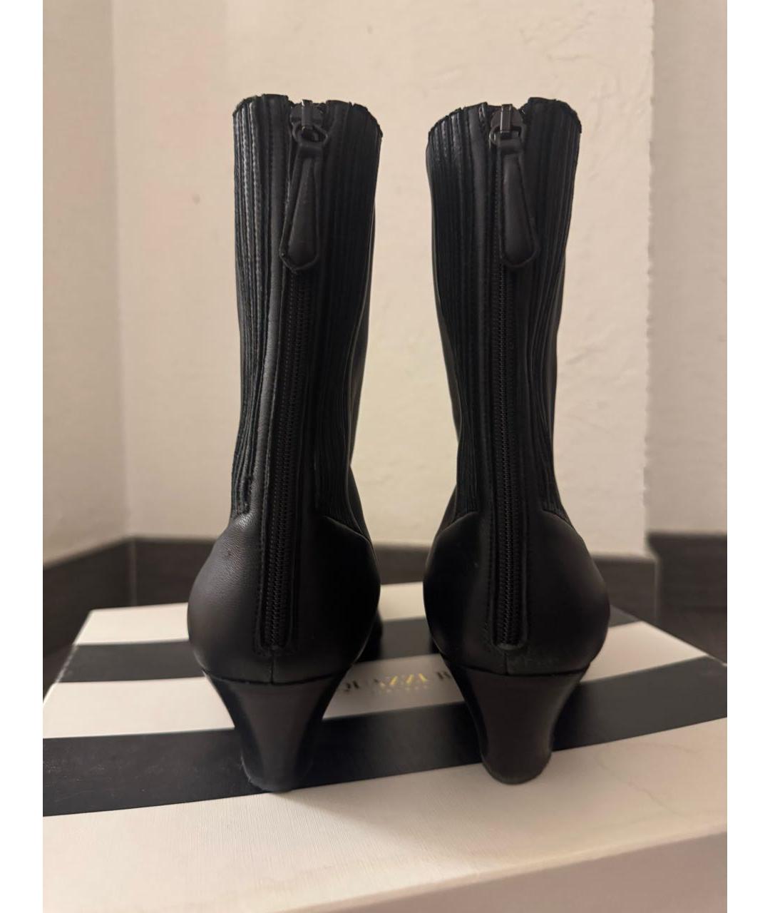 AQUAZZURA Черные кожаные ботильоны, фото 4