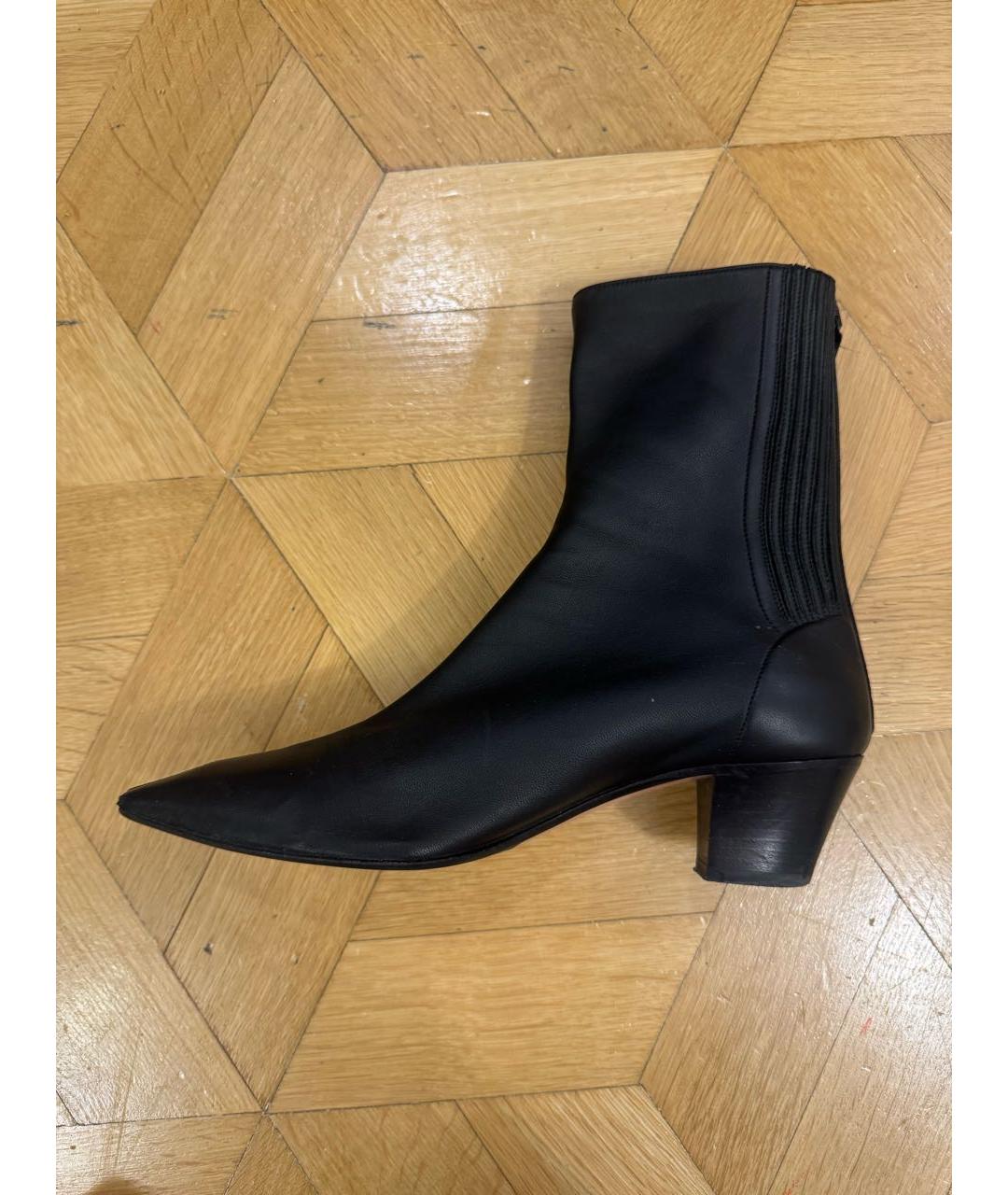 AQUAZZURA Черные кожаные ботильоны, фото 9