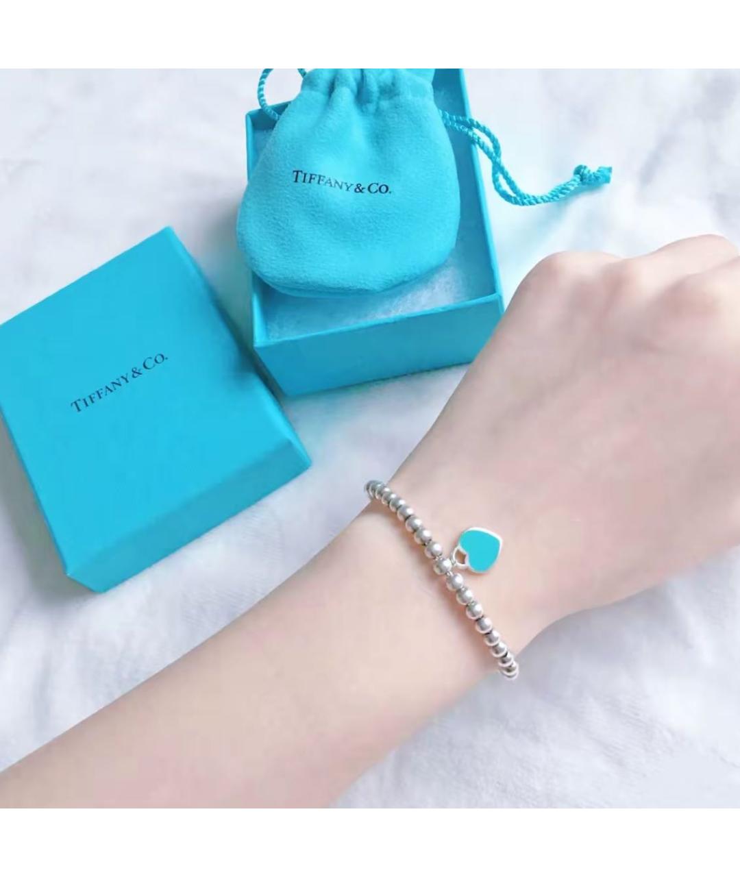 TIFFANY&CO Бирюзовый серебряный браслет, фото 4