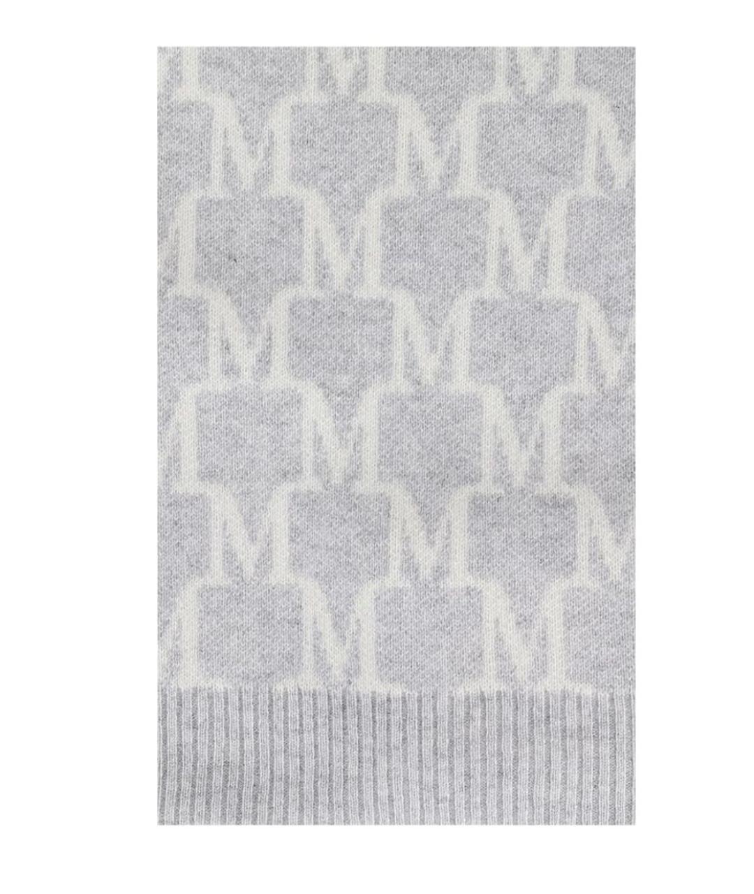 MAX MARA Серый кашемировый шарф, фото 1