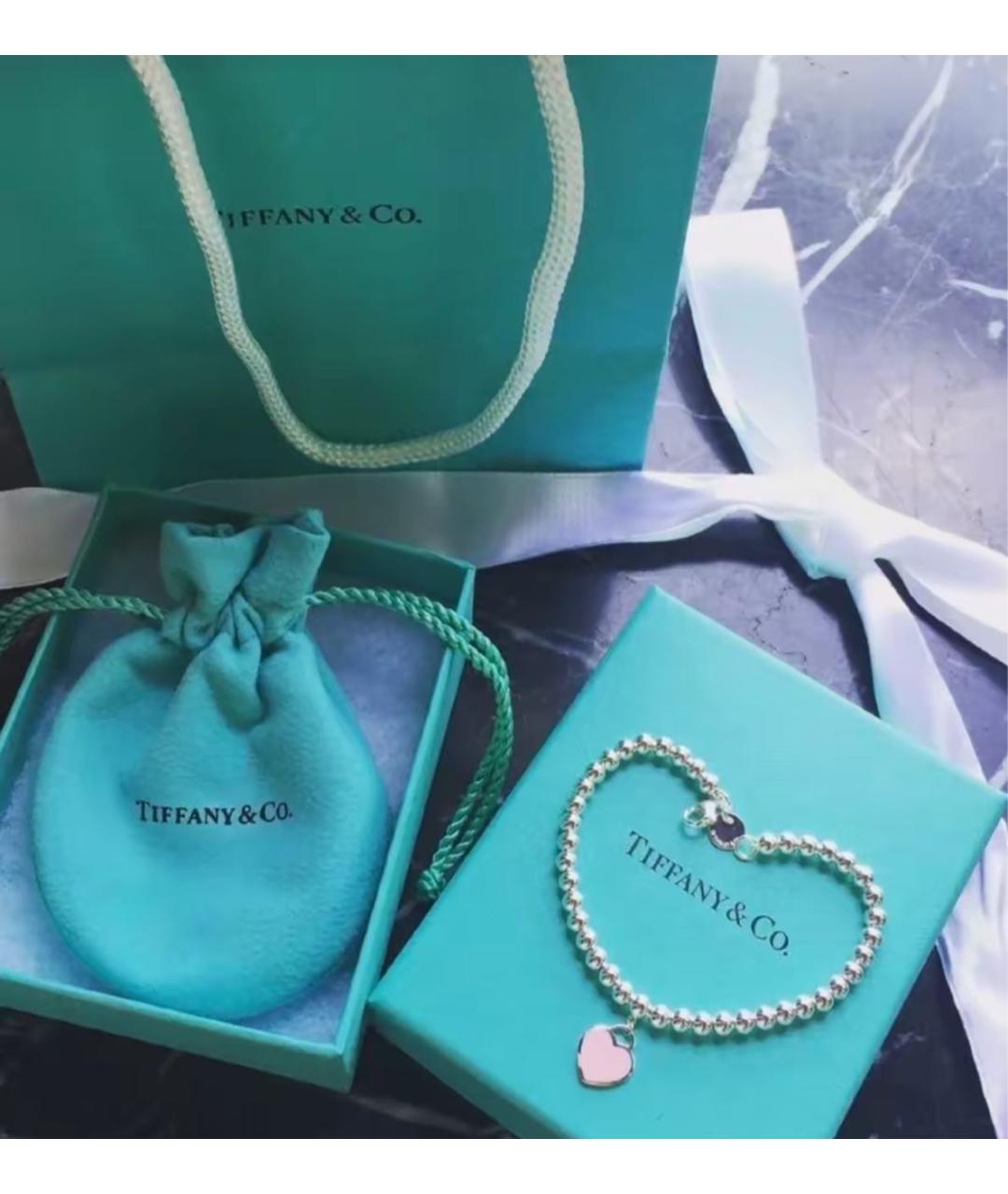 TIFFANY&CO Розовый серебряный браслет, фото 6