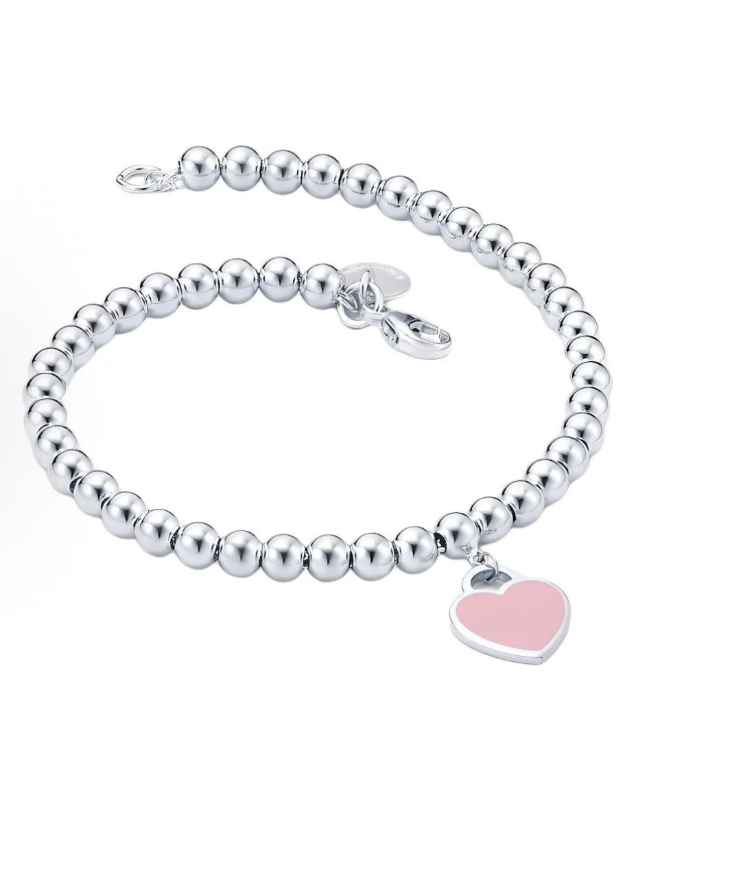 TIFFANY&CO Розовый серебряный браслет, фото 2