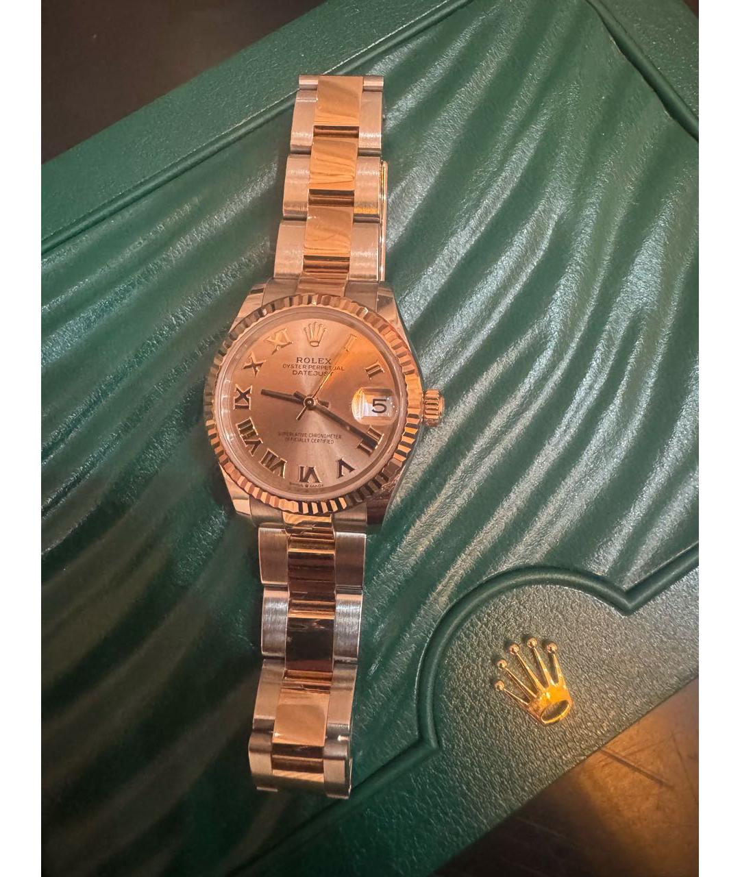 ROLEX Розовые часы из розового золота, фото 8