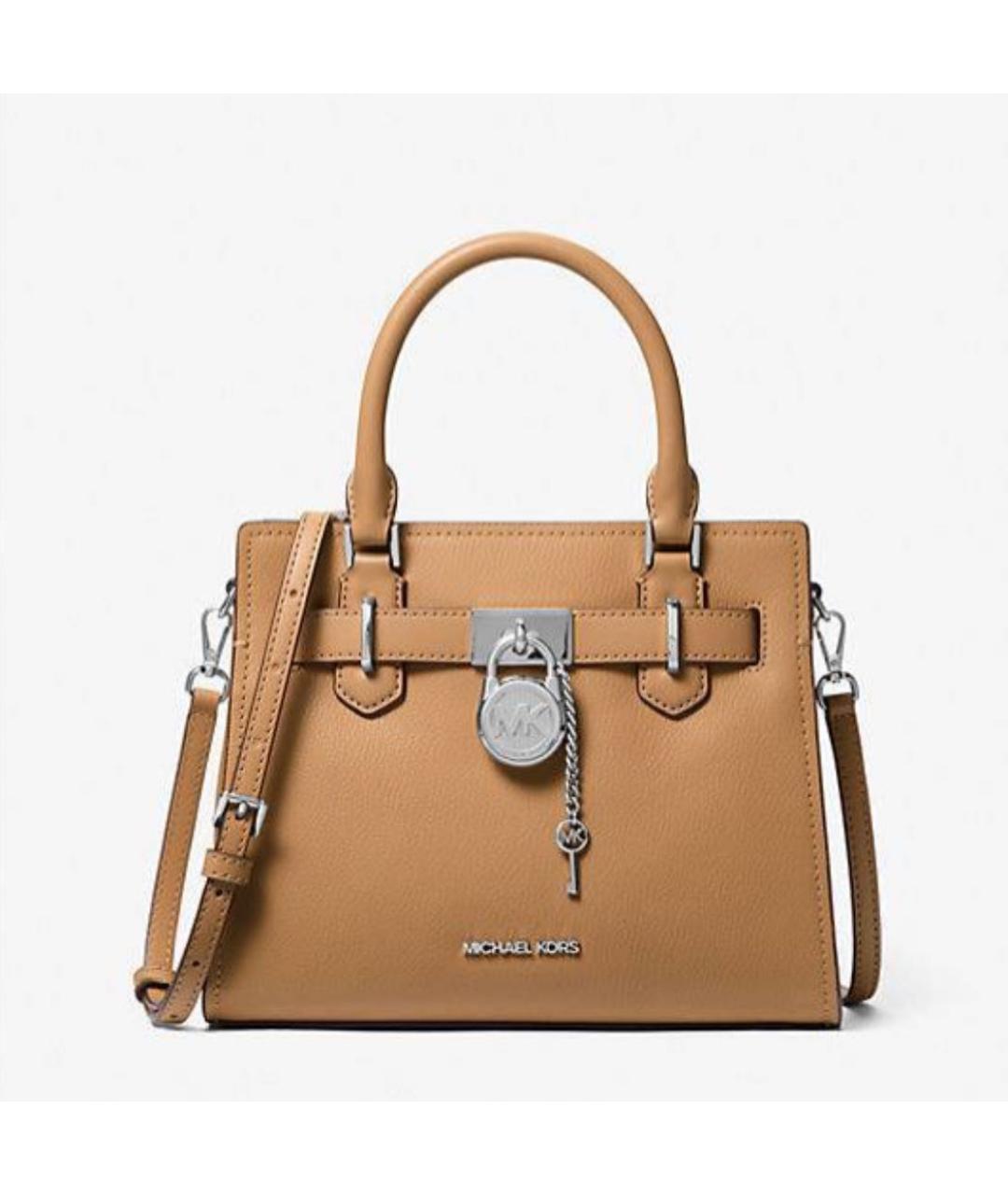 MICHAEL KORS Коричневая кожаная сумка с короткими ручками, фото 9