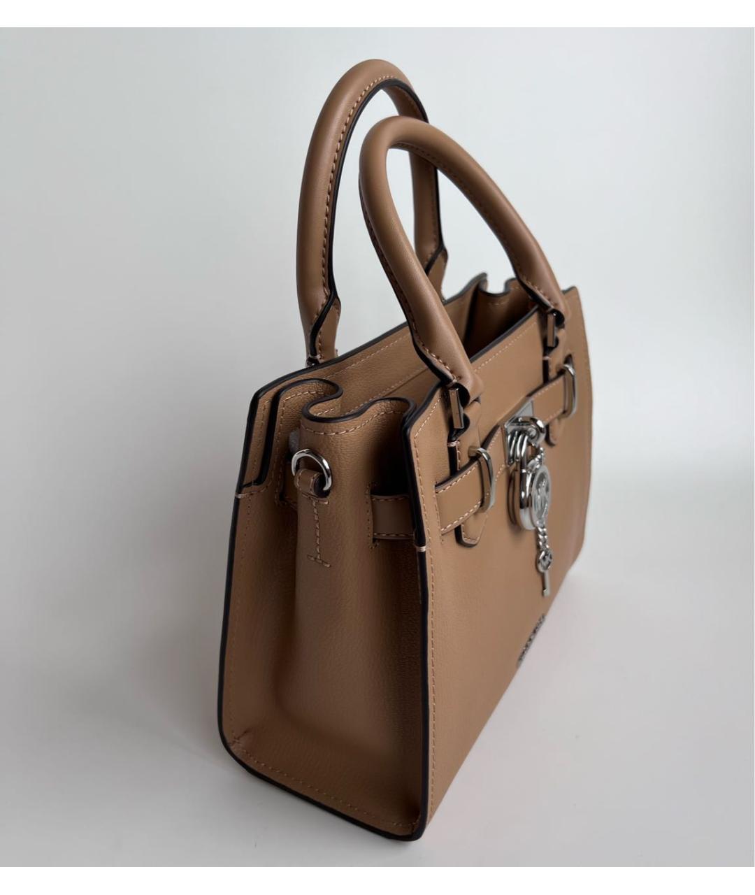 MICHAEL KORS Коричневая кожаная сумка с короткими ручками, фото 2
