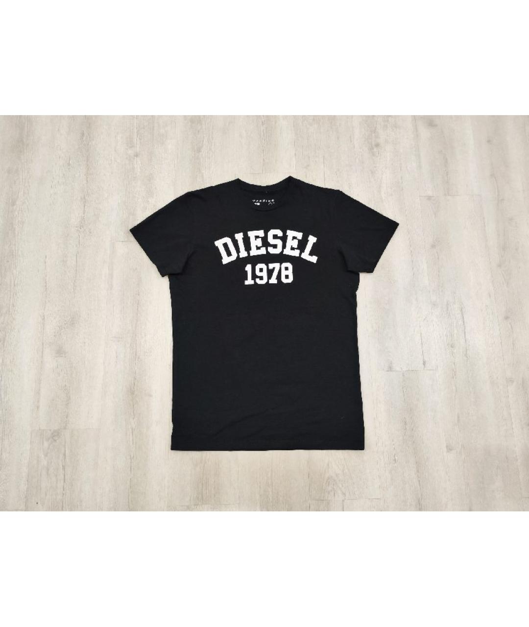 DIESEL Черная хлопковая футболка, фото 5