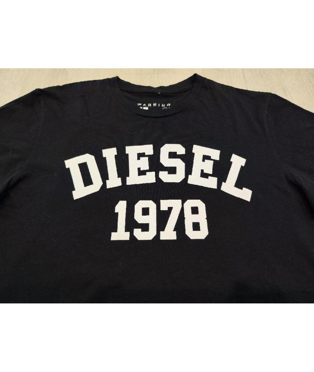 DIESEL Черная хлопковая футболка, фото 4