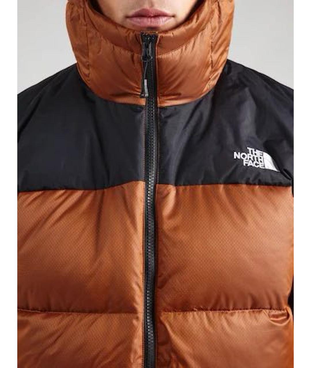 THE NORTH FACE Коричневый полиэстеровый пуховик, фото 3