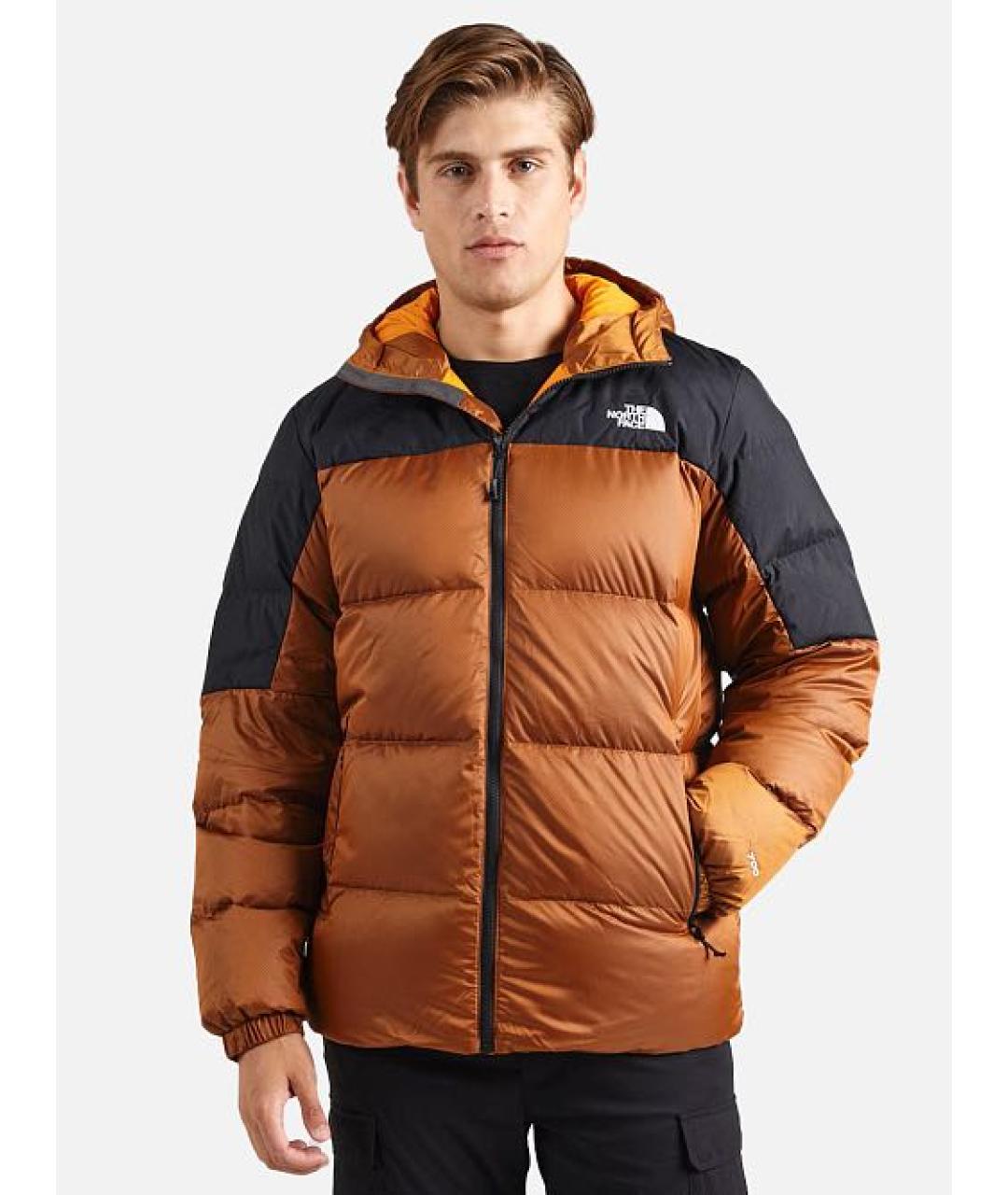 THE NORTH FACE Коричневый полиэстеровый пуховик, фото 2