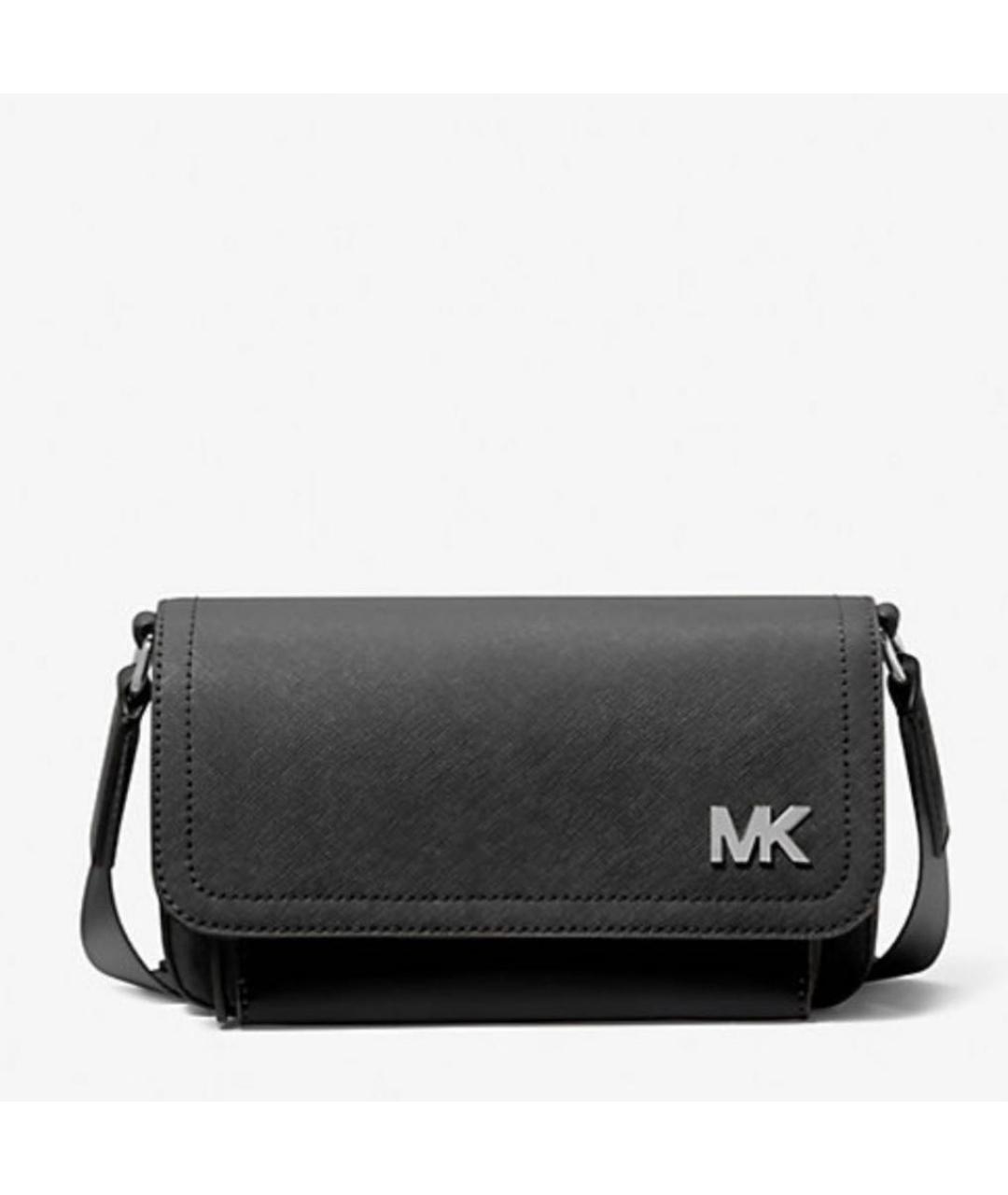 MICHAEL KORS Черная кожаная сумка на плечо, фото 9