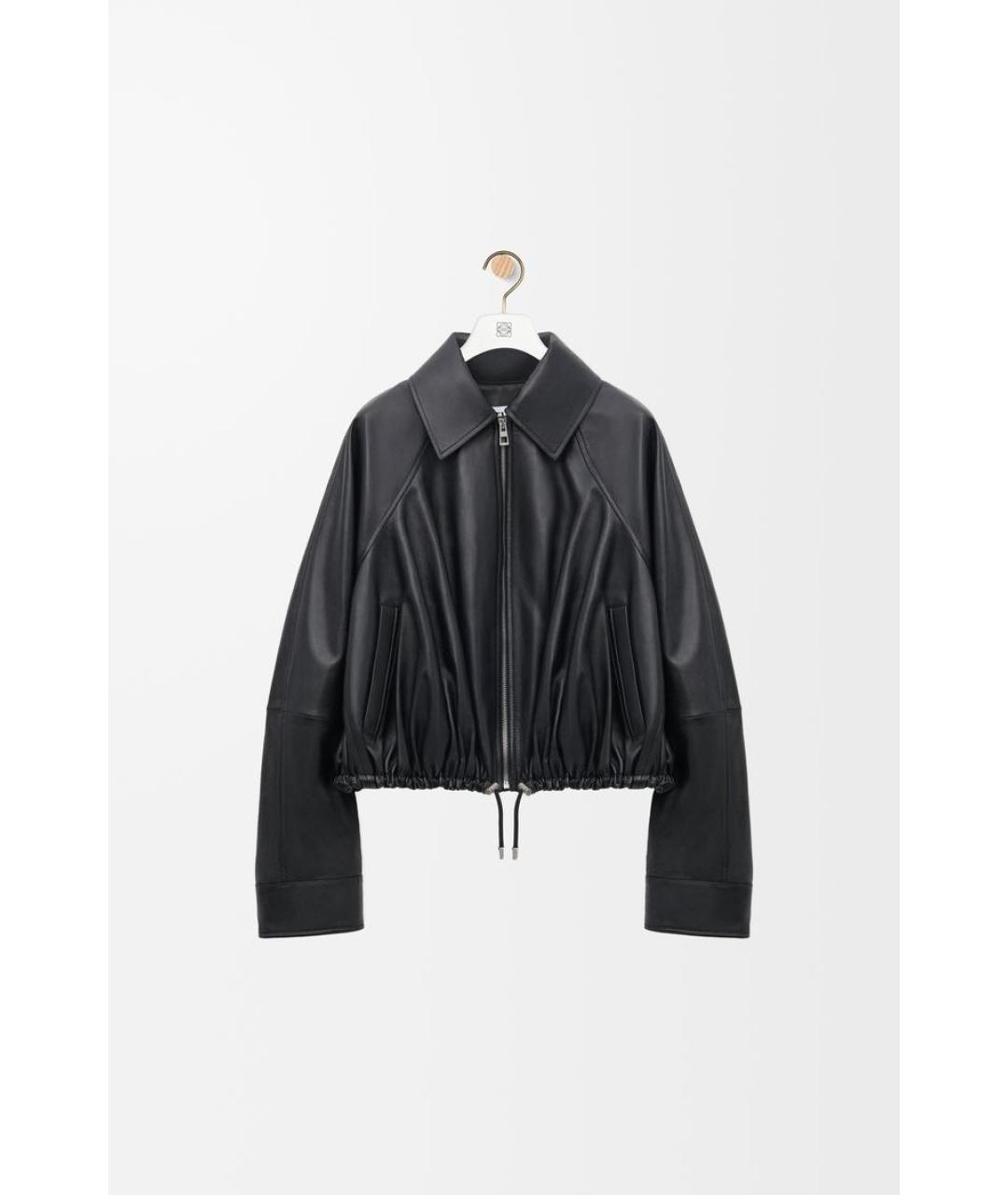 LOEWE Черная кожаная куртка, фото 9