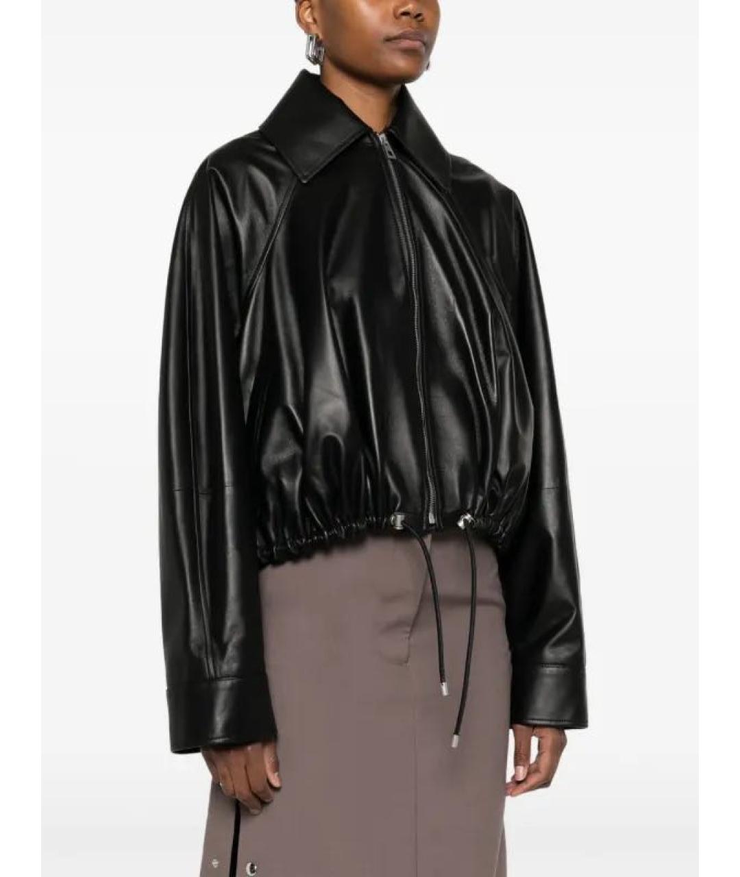 LOEWE Черная кожаная куртка, фото 7
