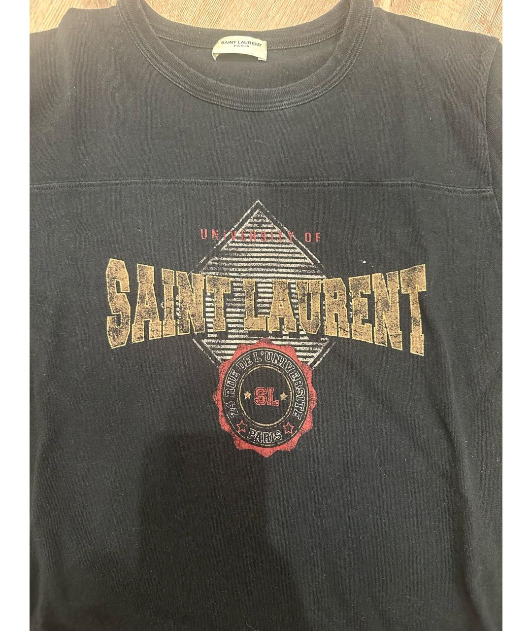 SAINT LAURENT Хлопковая футболка, фото 2