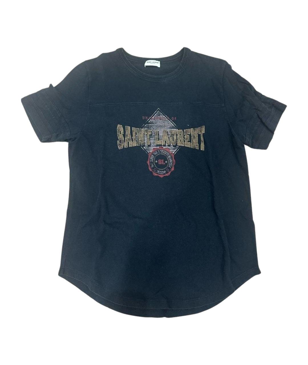 SAINT LAURENT Хлопковая футболка, фото 1