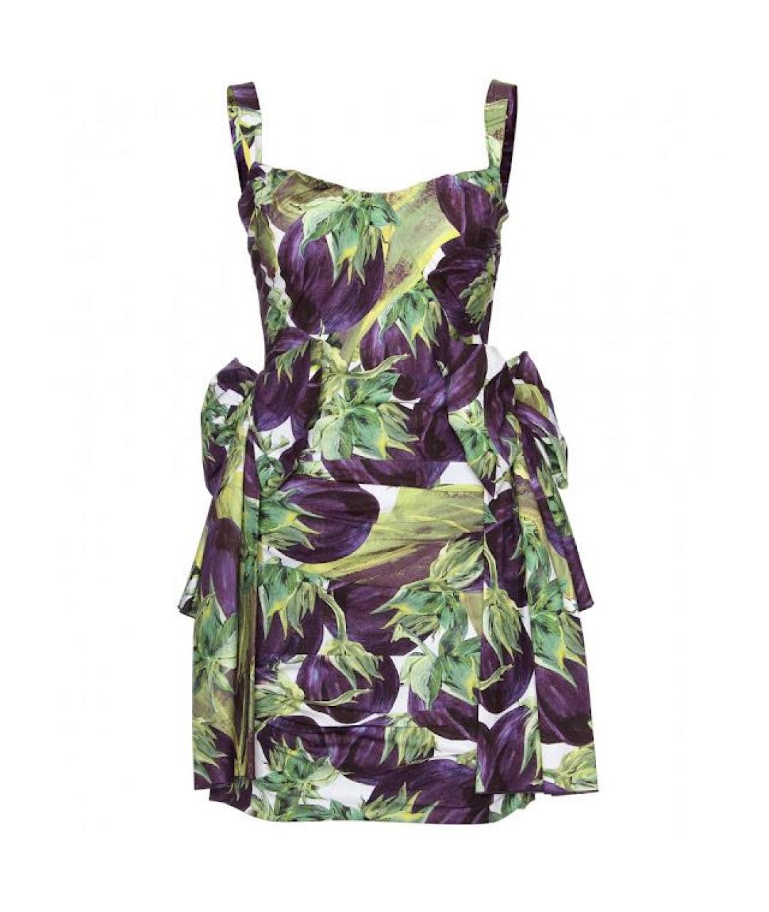 DOLCE&GABBANA Мульти хлопко-эластановое коктейльное платье, фото 1