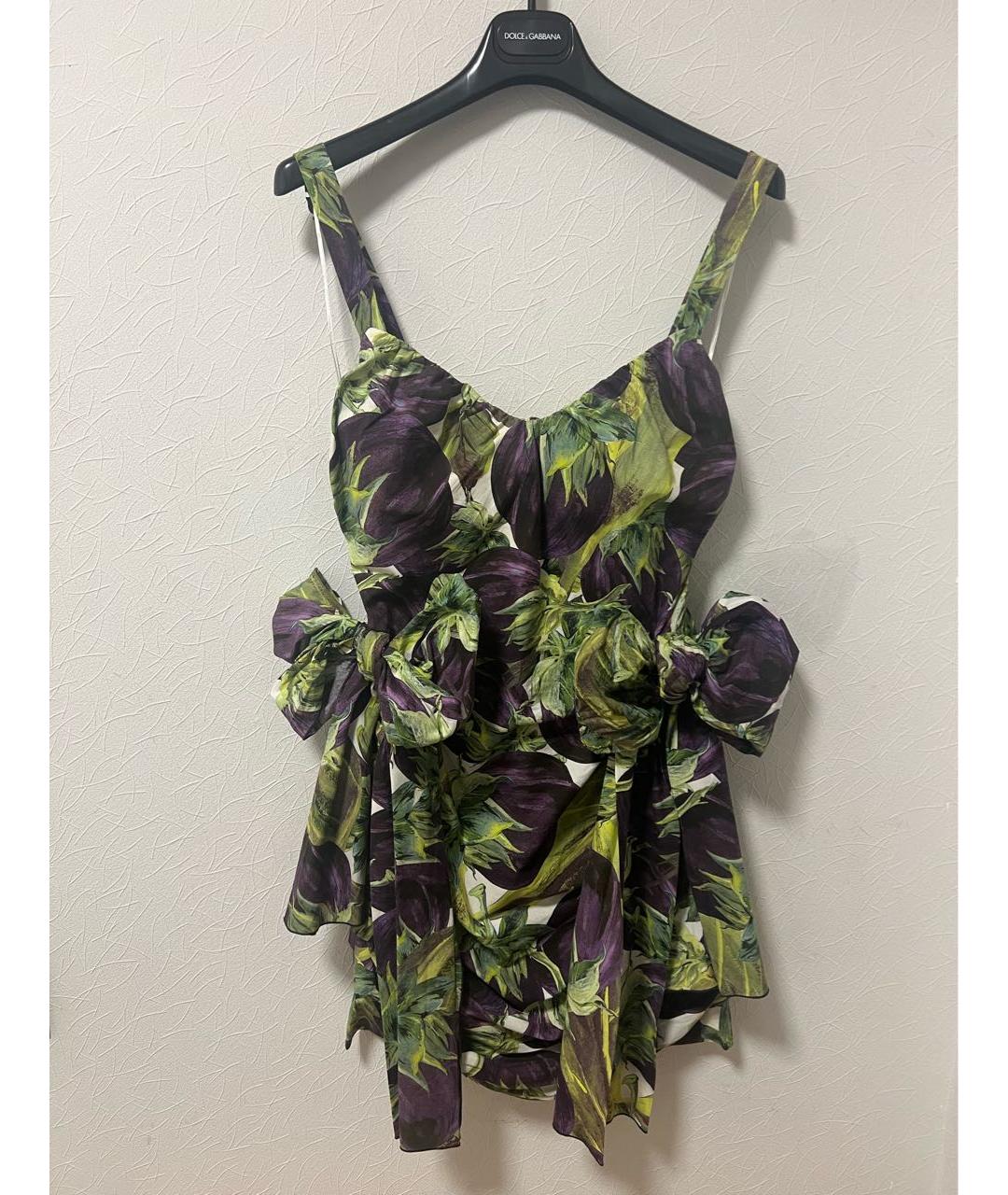 DOLCE&GABBANA Мульти хлопко-эластановое коктейльное платье, фото 2