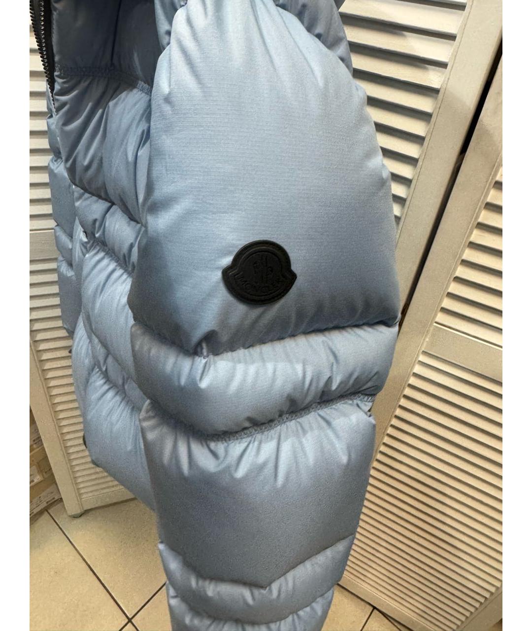 MONCLER Голубой пуховик, фото 7
