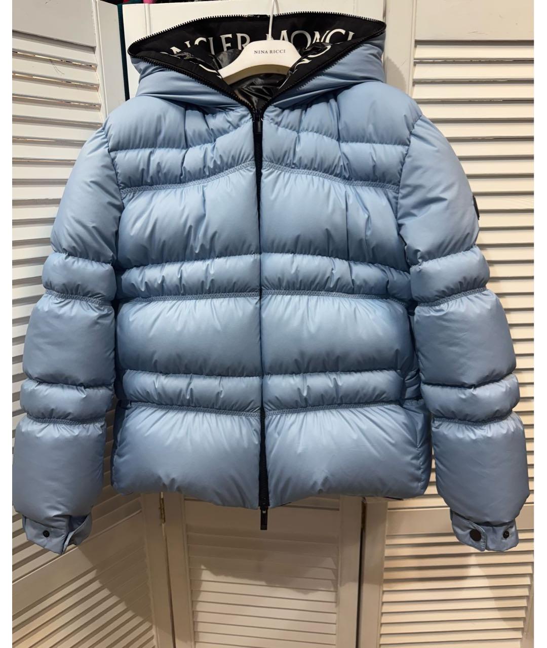 MONCLER Голубой пуховик, фото 9