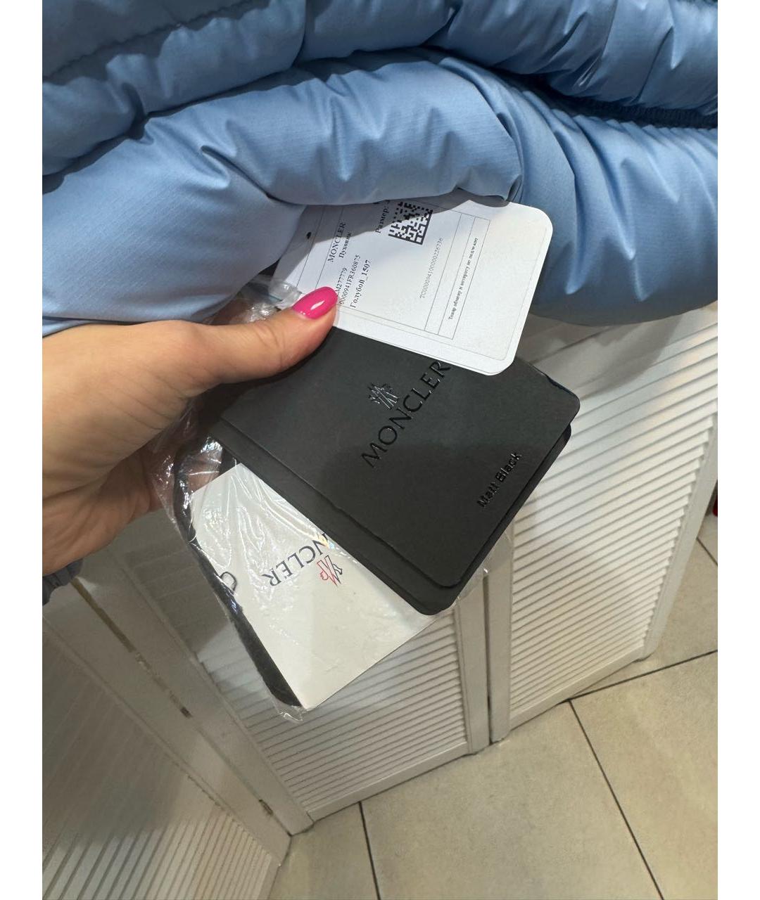 MONCLER Голубой пуховик, фото 8